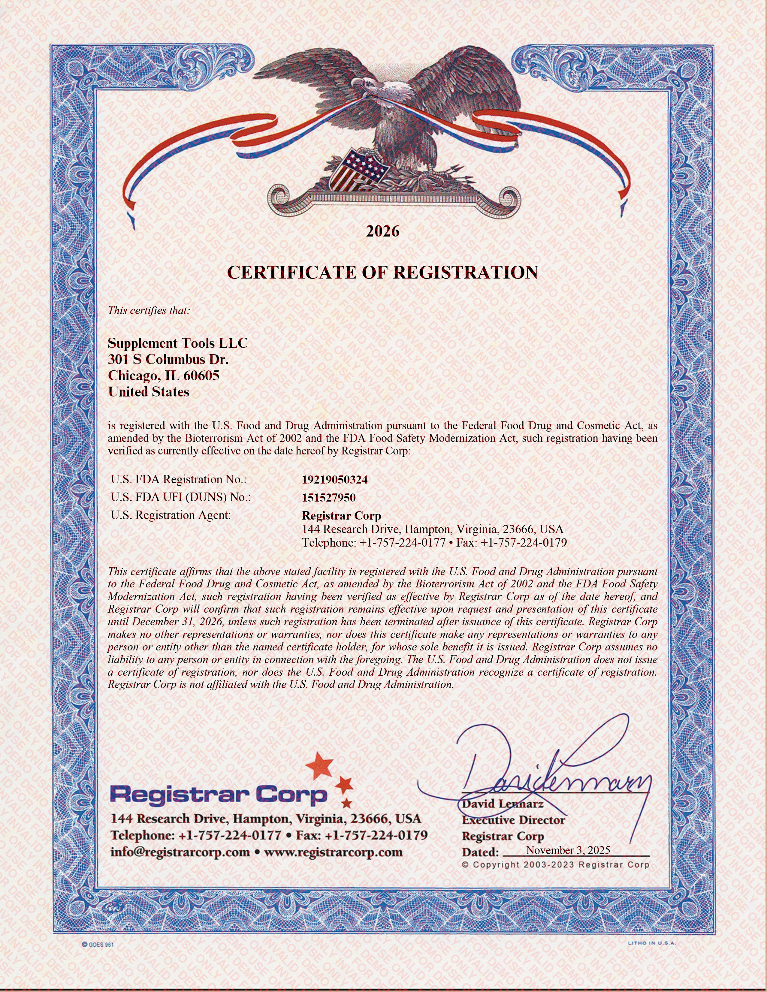 FDA Registration